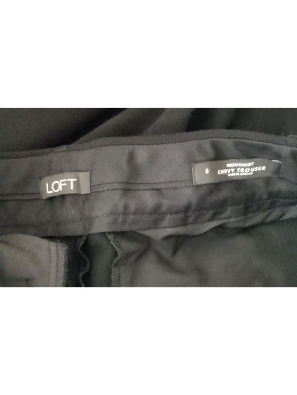 Ann Taylor LOFT Curvy High Waist Wide Leg Trouser Pants Black Women Size 6 - Picture 5 of 7